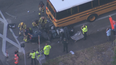 Car crashes into Palm Beach County school bus in Lake Worth Beach