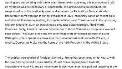 Former President Trump: FBI raided Mar-a-Lago home