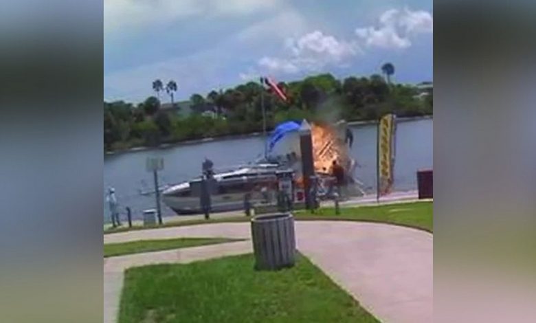 Four people injured after a boat explosion in Daytona Beach