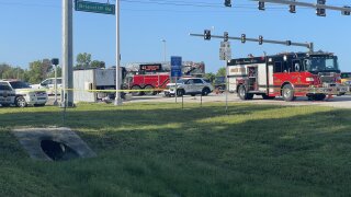 Collision involving a deputy caused a chemical leak