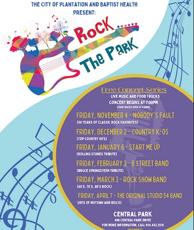 People invited to attend Rock The Park event in Plantation