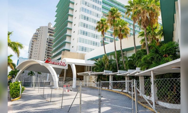 Famous Deauville Hotel in Miami Beach was demolished on Sunday