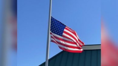 Why were flags of the United States flown at half-staff yesterday?